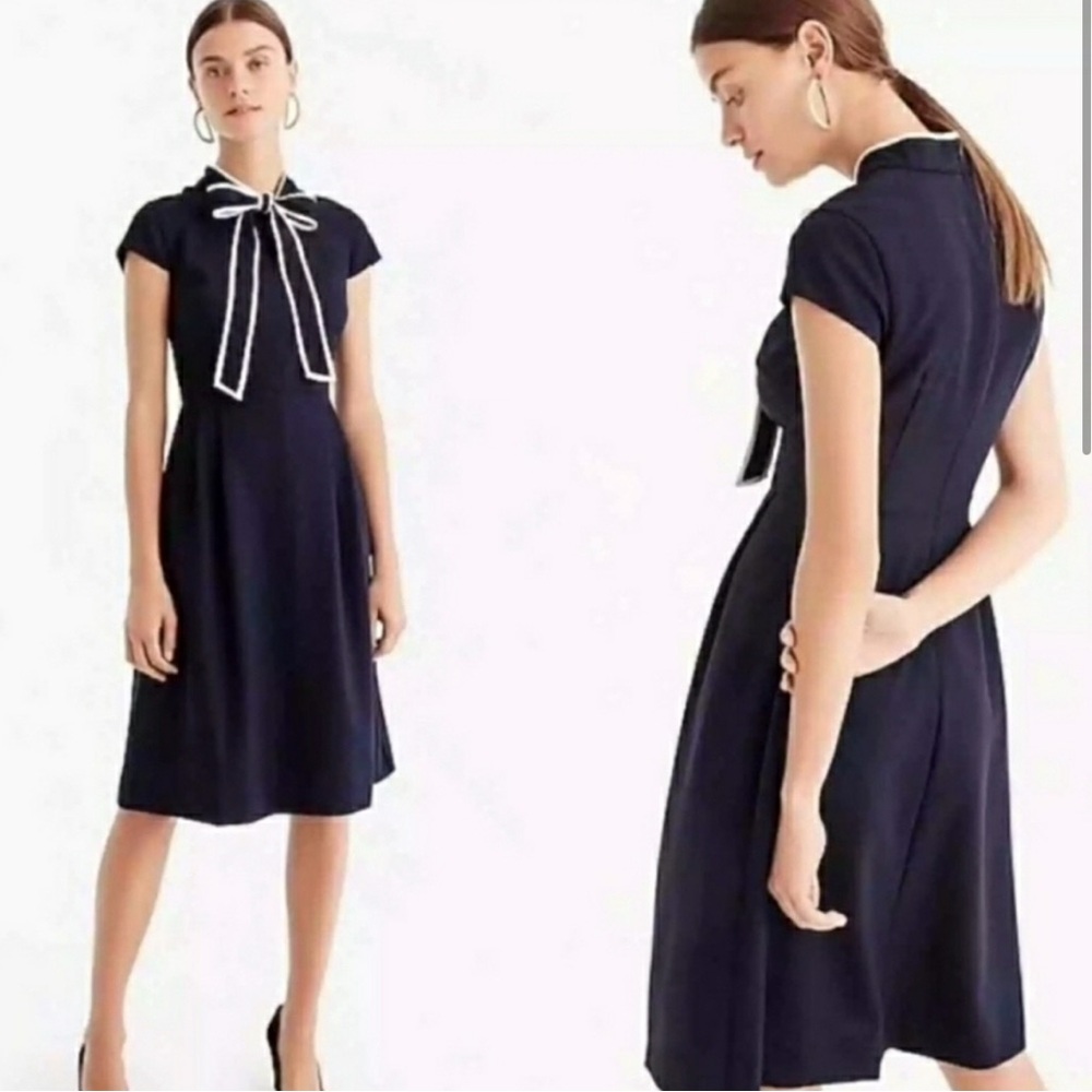 NWOT J.Crew Tie Neck Bow Dress in Crepe 4T | 4 Tall